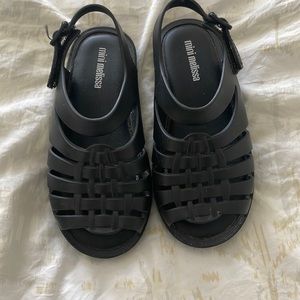 Toddler black mini Melissa sandals